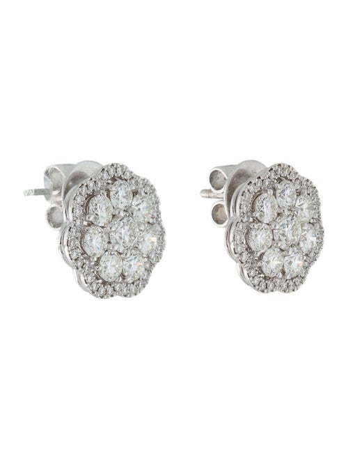 Hearts on Fire 18K 2.43ctw Diamond Aurora Cluster Earrings
