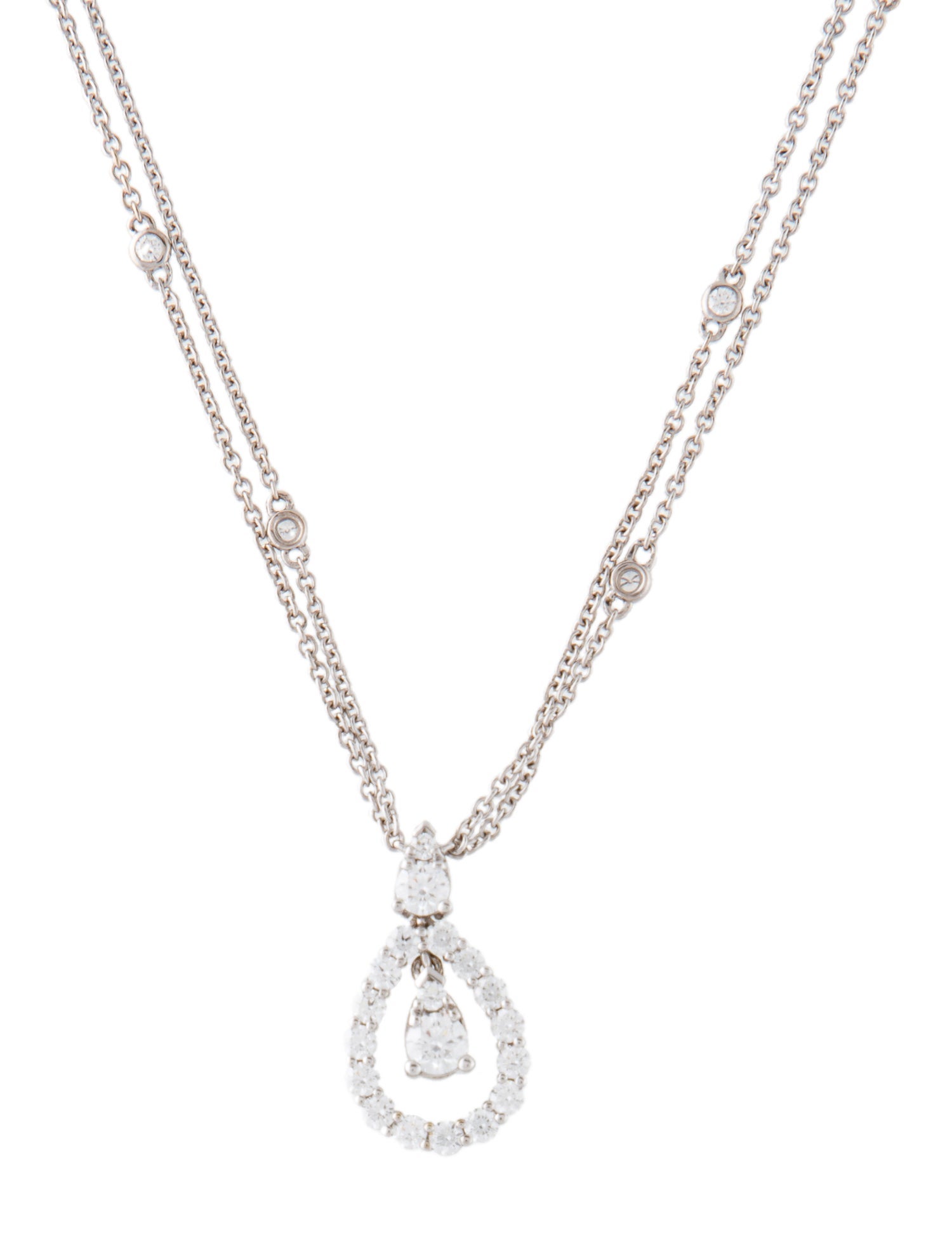 Hearts on Fire 18K Diamond Aerial Drop Pendant Necklace