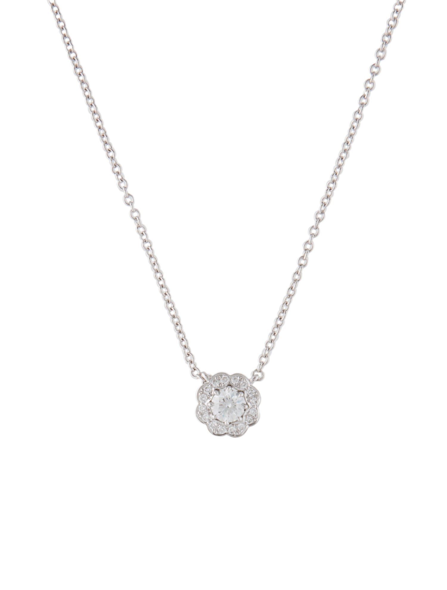 Hearts on Fire 18K Diamond Lorelei Halo Pendant Necklace