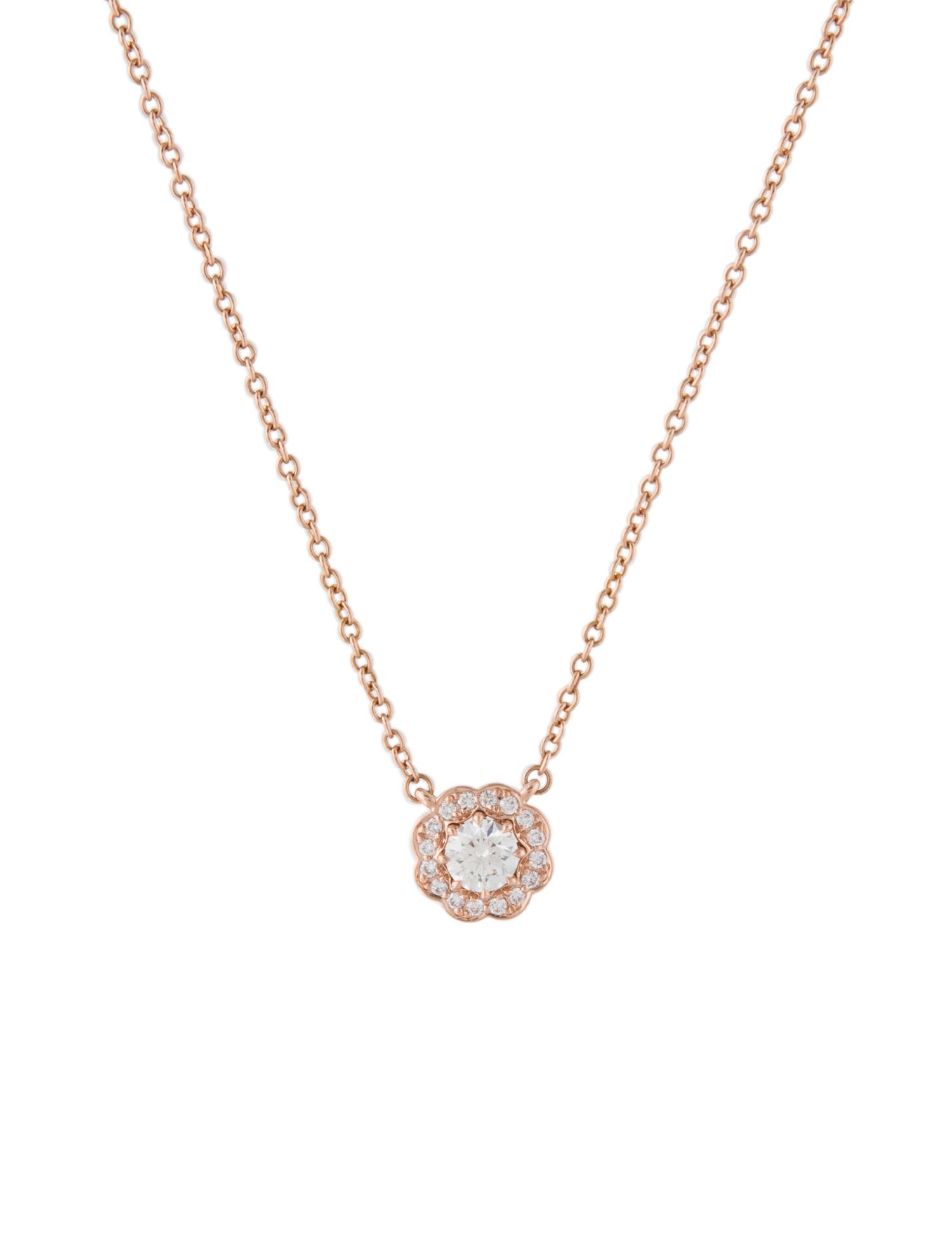 Hearts on Fire 18K Diamond Lorelei Halo Pendant Necklace