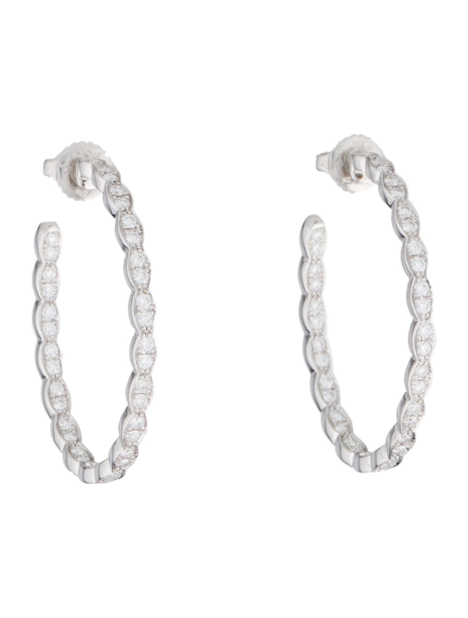 Hearts on Fire 18K Diamond Lorelei Floral Hoop Inside-Out Hoop Earrings