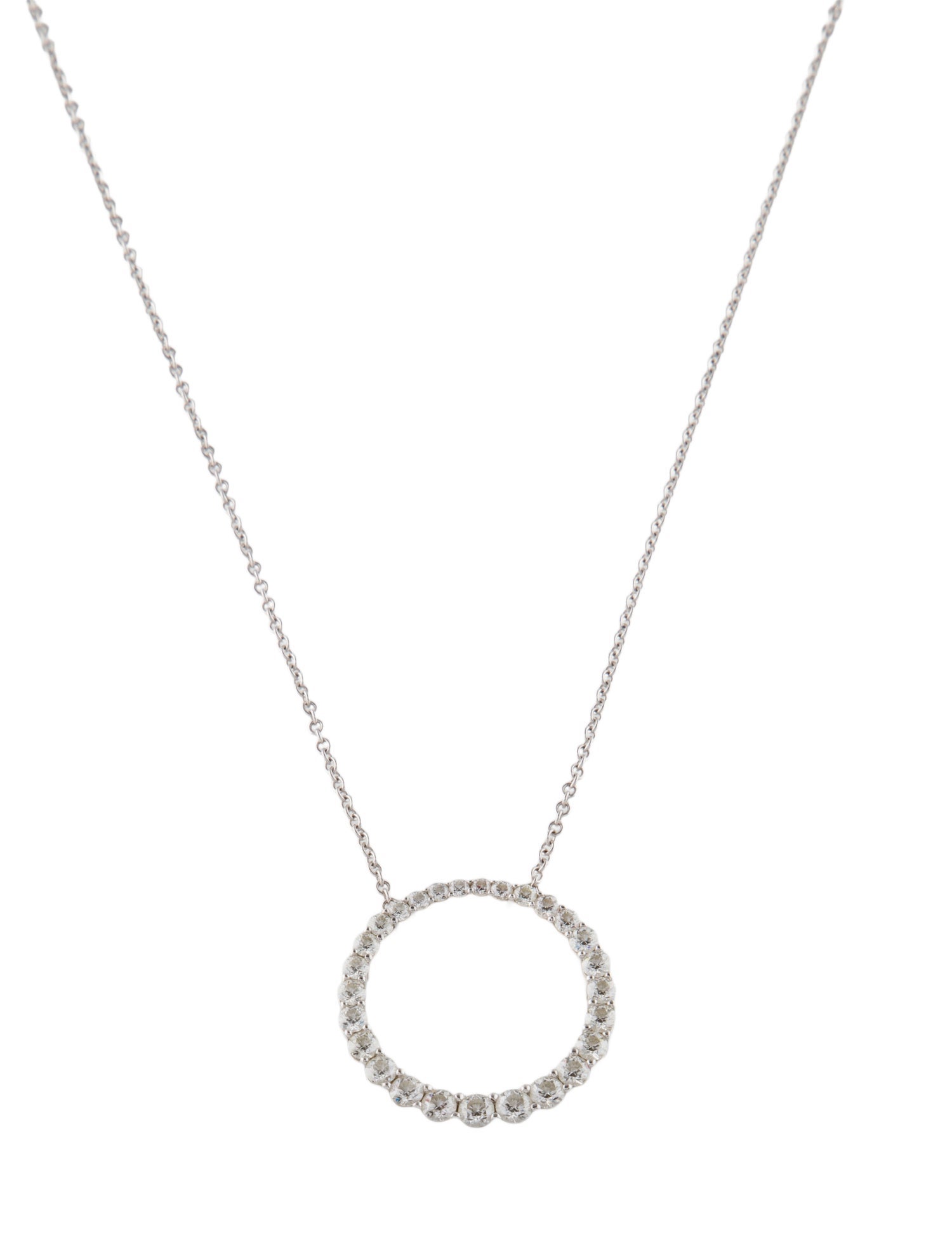 Hearts on Fire 18K 1.03ctw Diamond Whimsical Graduated Circle Necklace