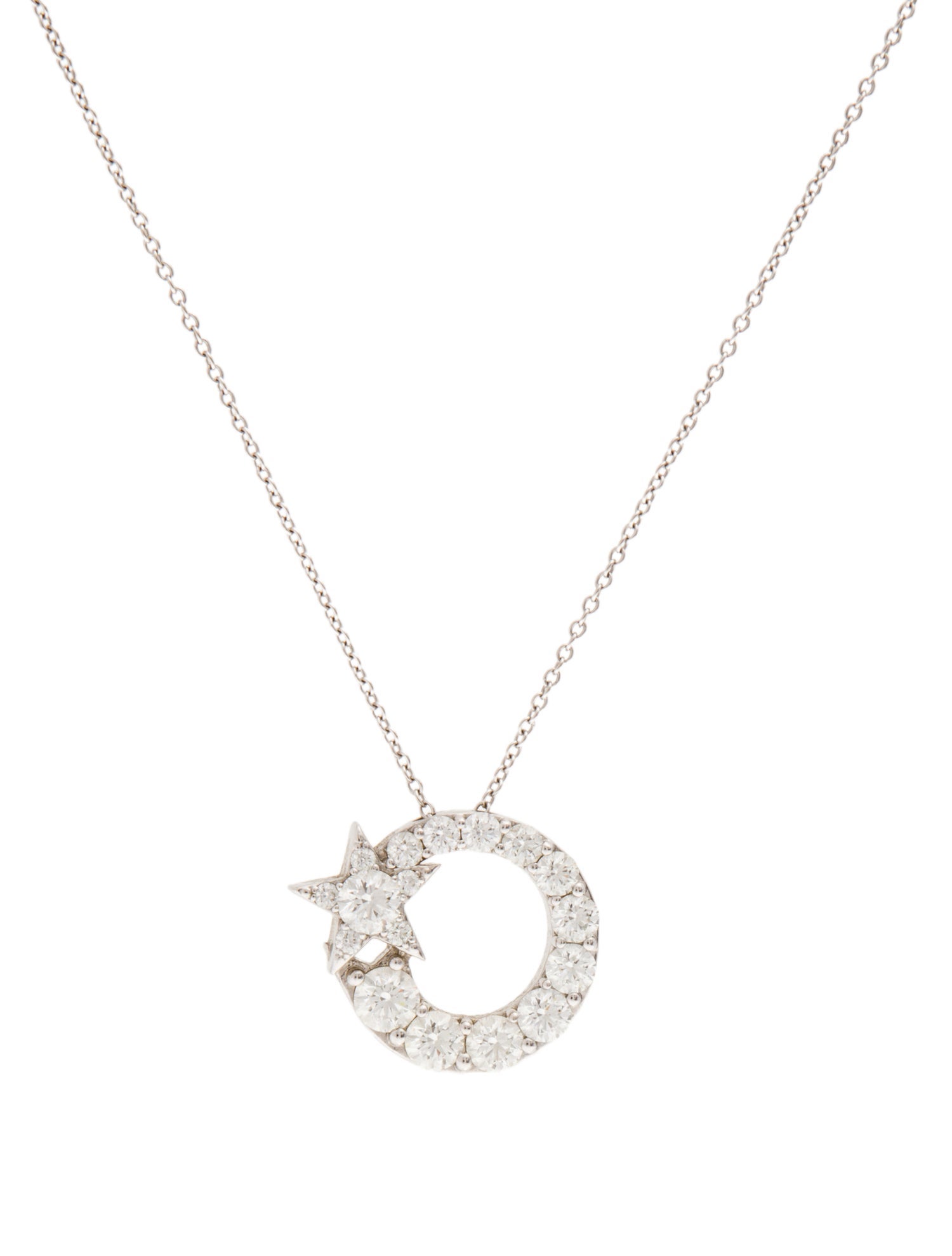 Hearts on Fire 18K 2.14ctw Diamond Star Round Pendant Necklace