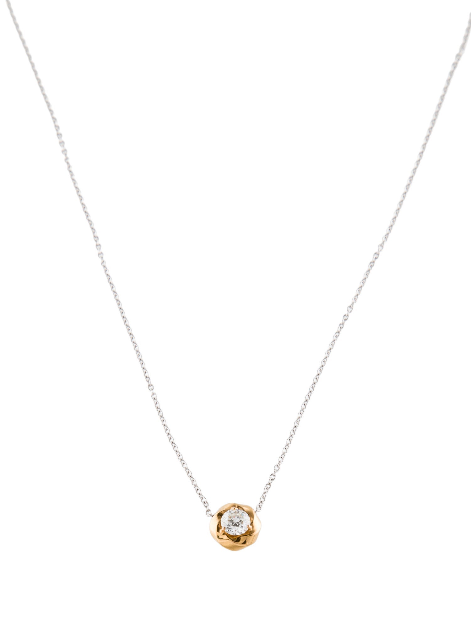 Hearts on Fire 18K Diamond Solitaire Pendant Necklace