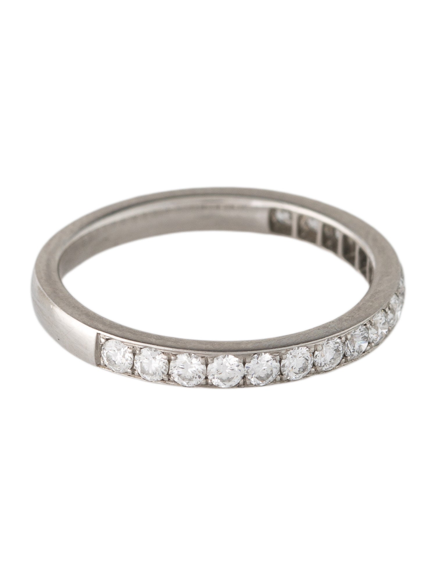 Hearts on Fire Platinum Diamond Half Eternity Band