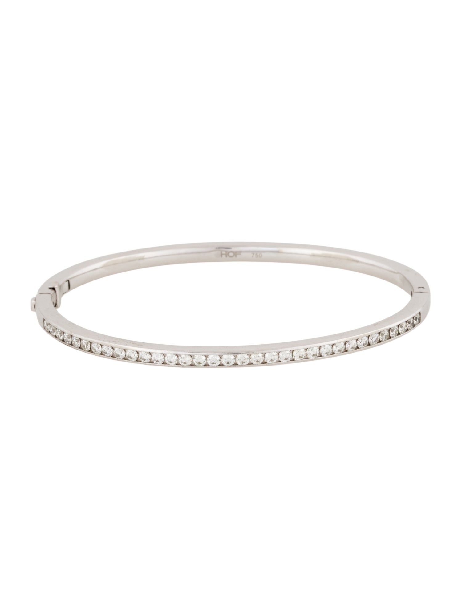 Hearts on Fire 18K 1.20ctw Diamond Classic Channel Set Bangle
