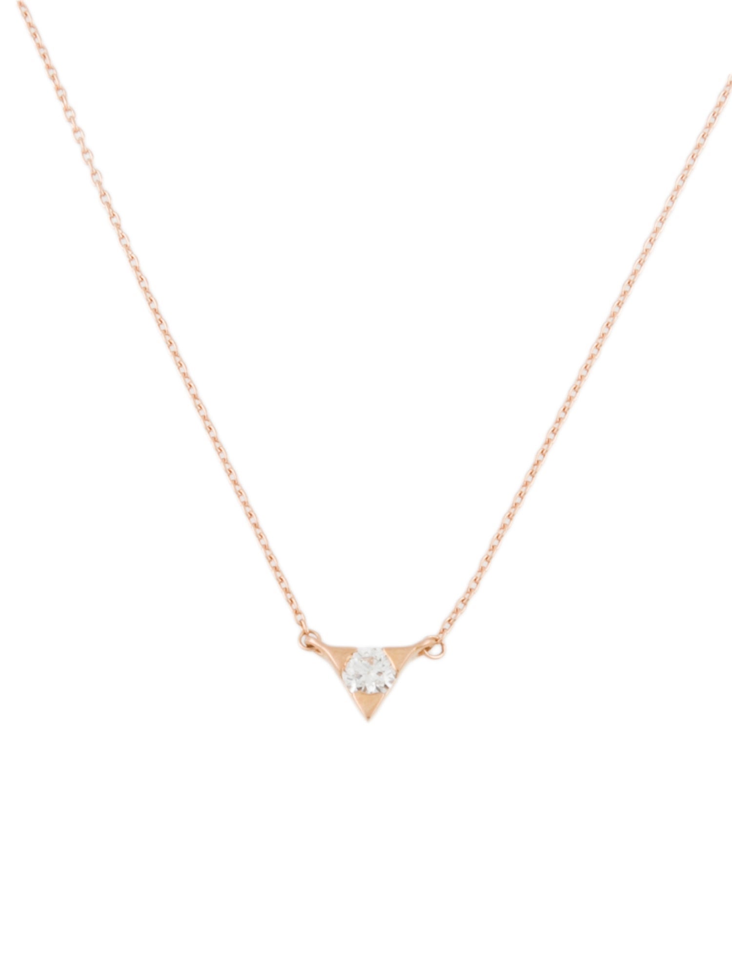 Hearts on Fire 18K Diamond Trianguar Pendant Necklace