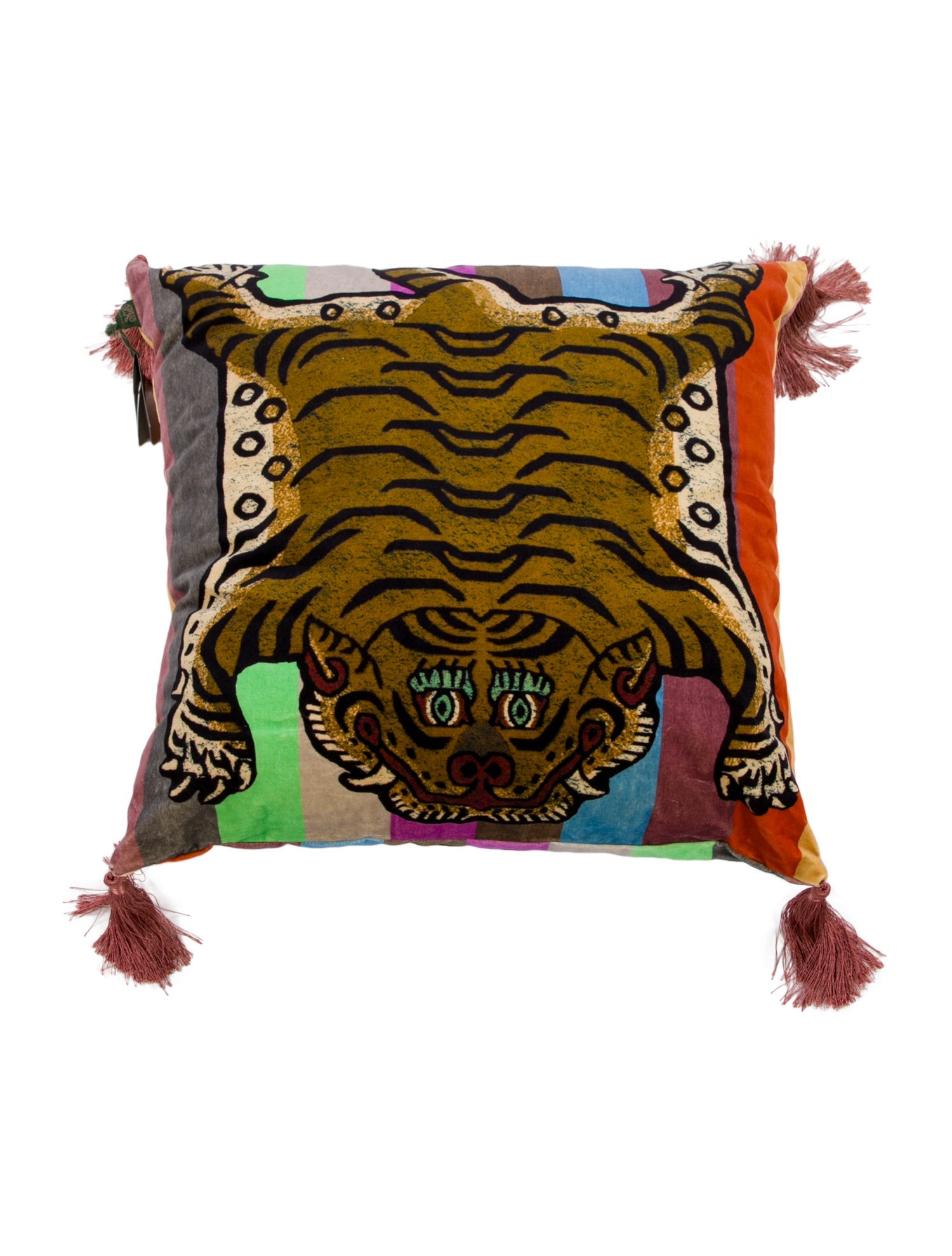 House of Hackney SABER Velvet Cushion Neutrals Pillows, Pillows