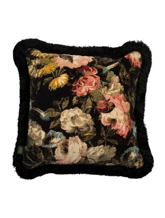 House of Hackney Floral Velvet Throw Pillow