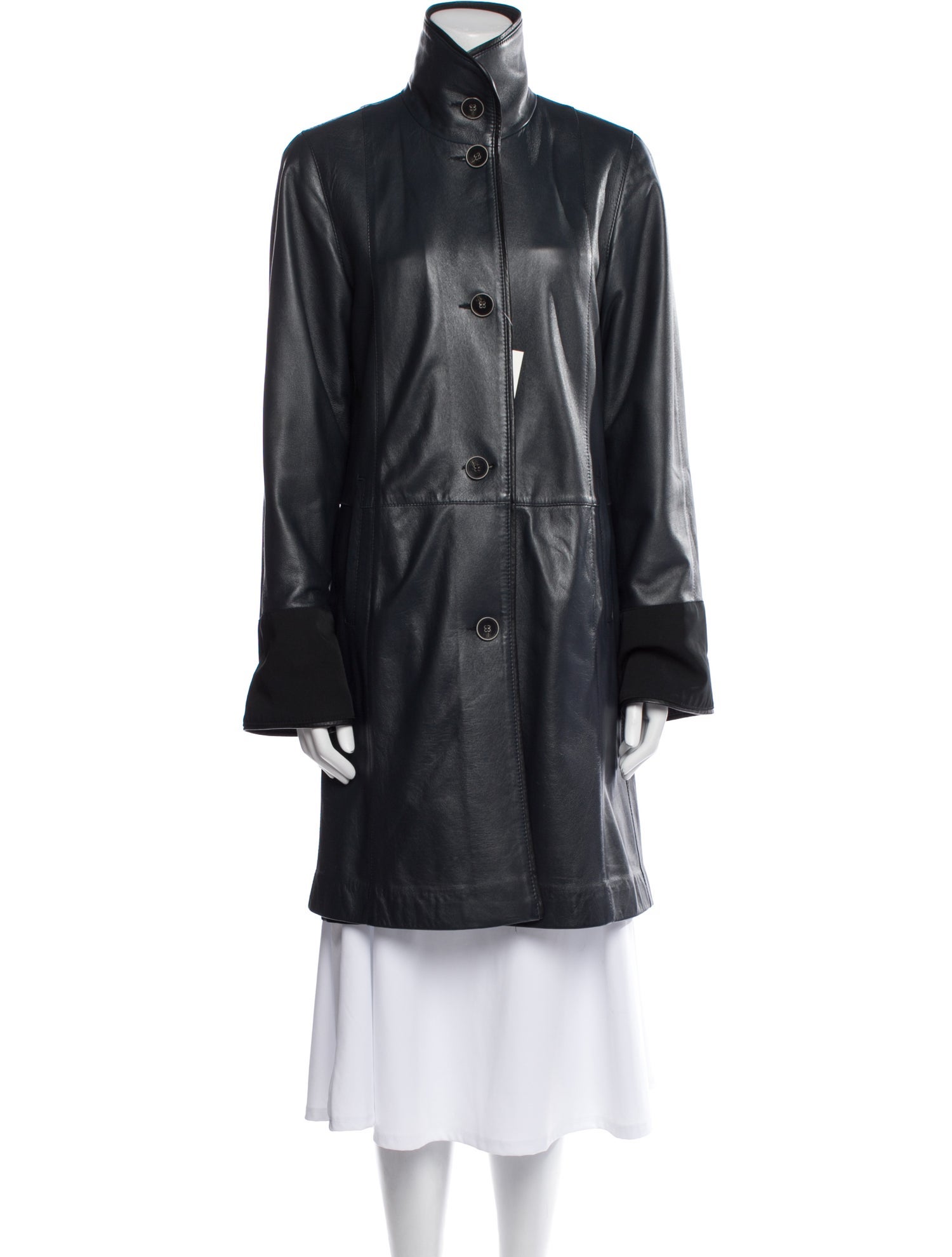 HiSO Leather Trench Coat