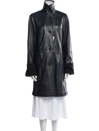 HiSO Leather Trench Coat