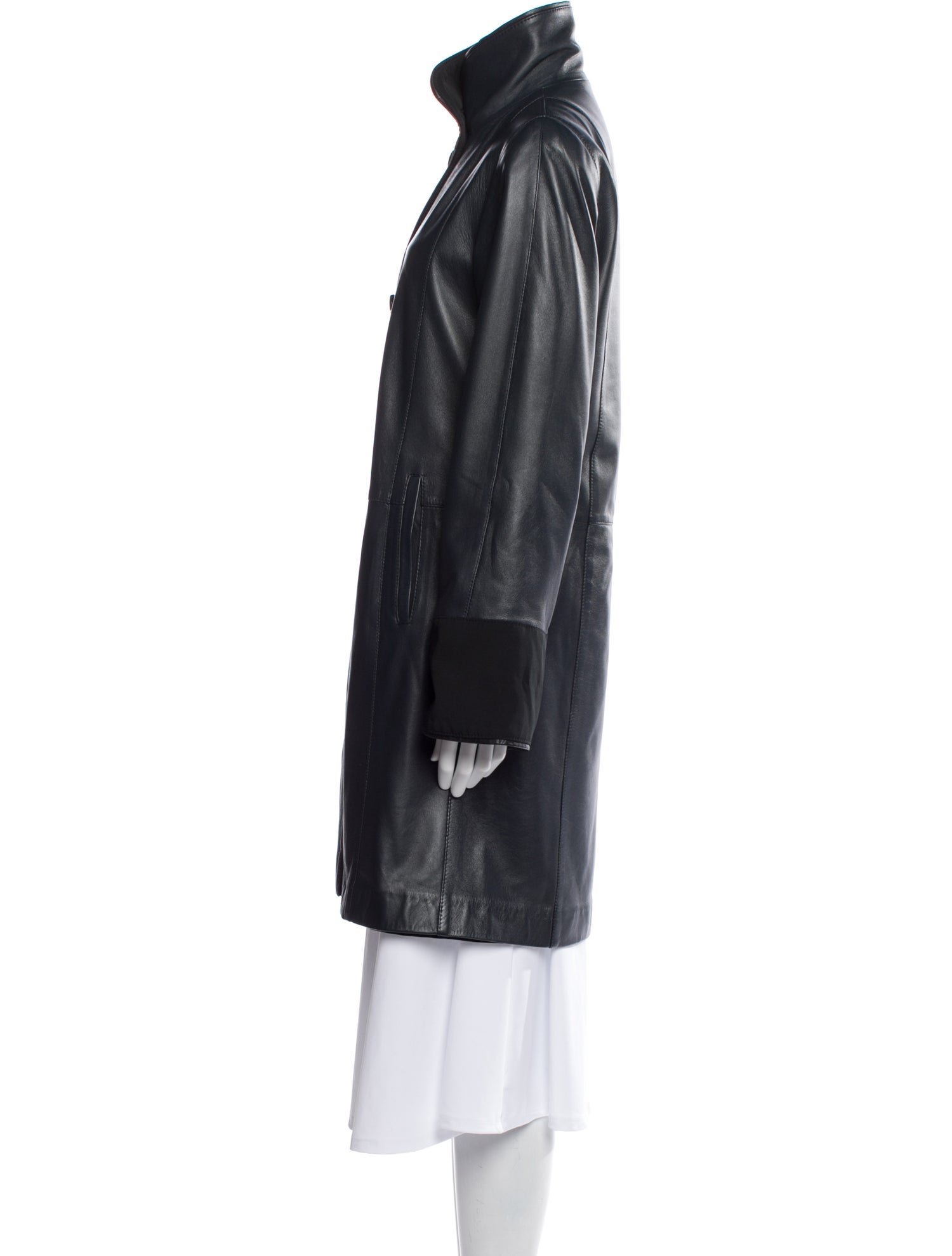 HiSO Leather Trench Coat