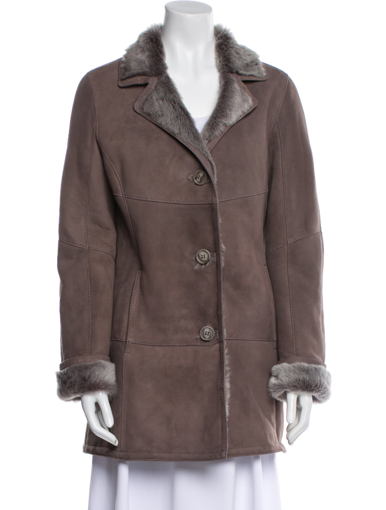 HiSO Suede Faux Fur Vest w/ Tags