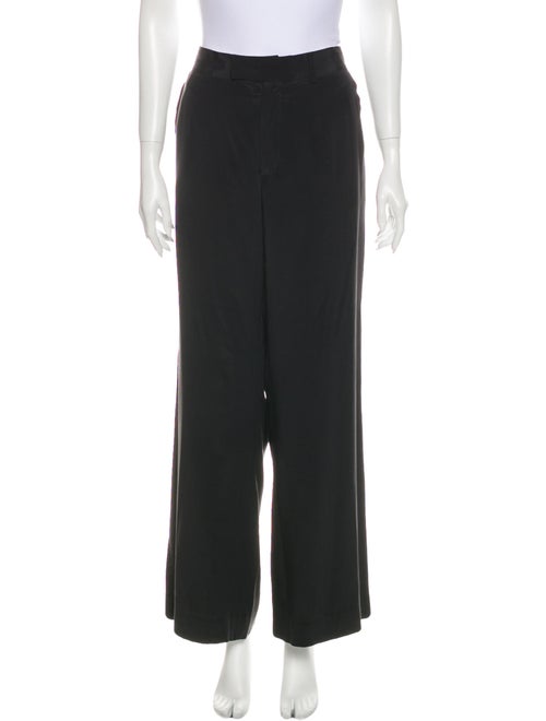 Holmes & Yang Silk Wide Leg Pants Black
