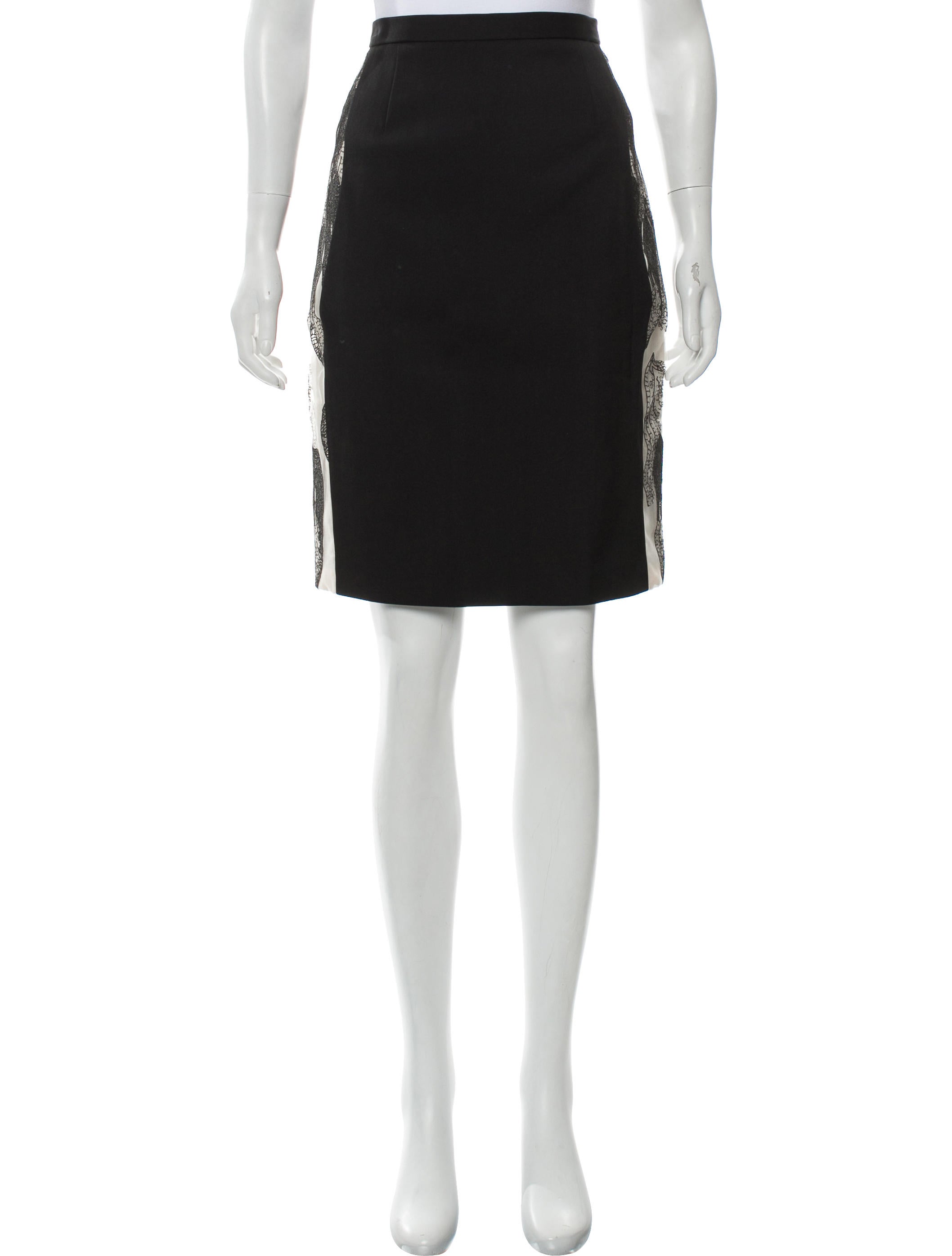 Honor Lace-Trimmed Knee-Length Skirt w/ Tags