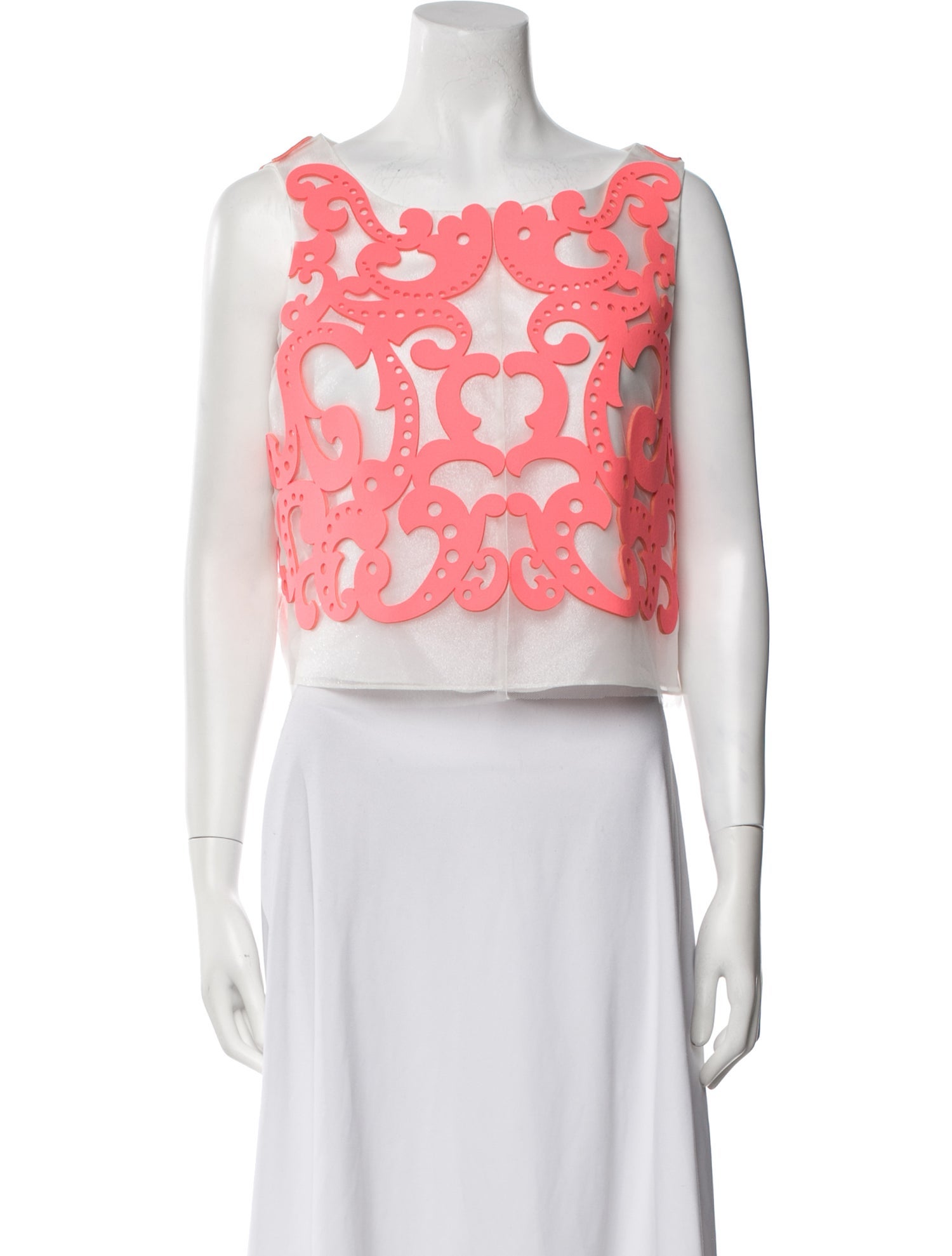 Honor Printed Square Neckline Crop Top w/ Tags