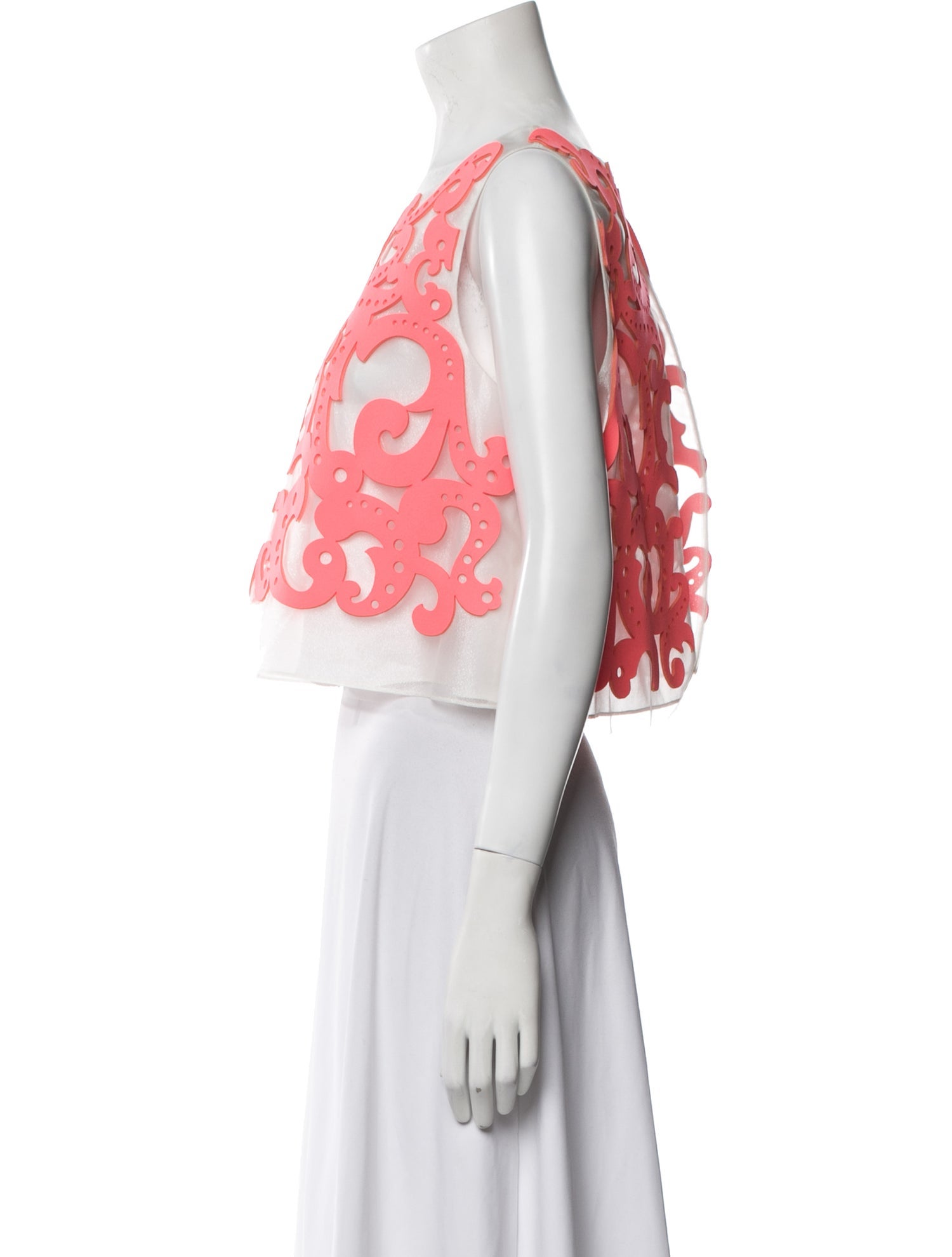 Honor Printed Square Neckline Crop Top w/ Tags