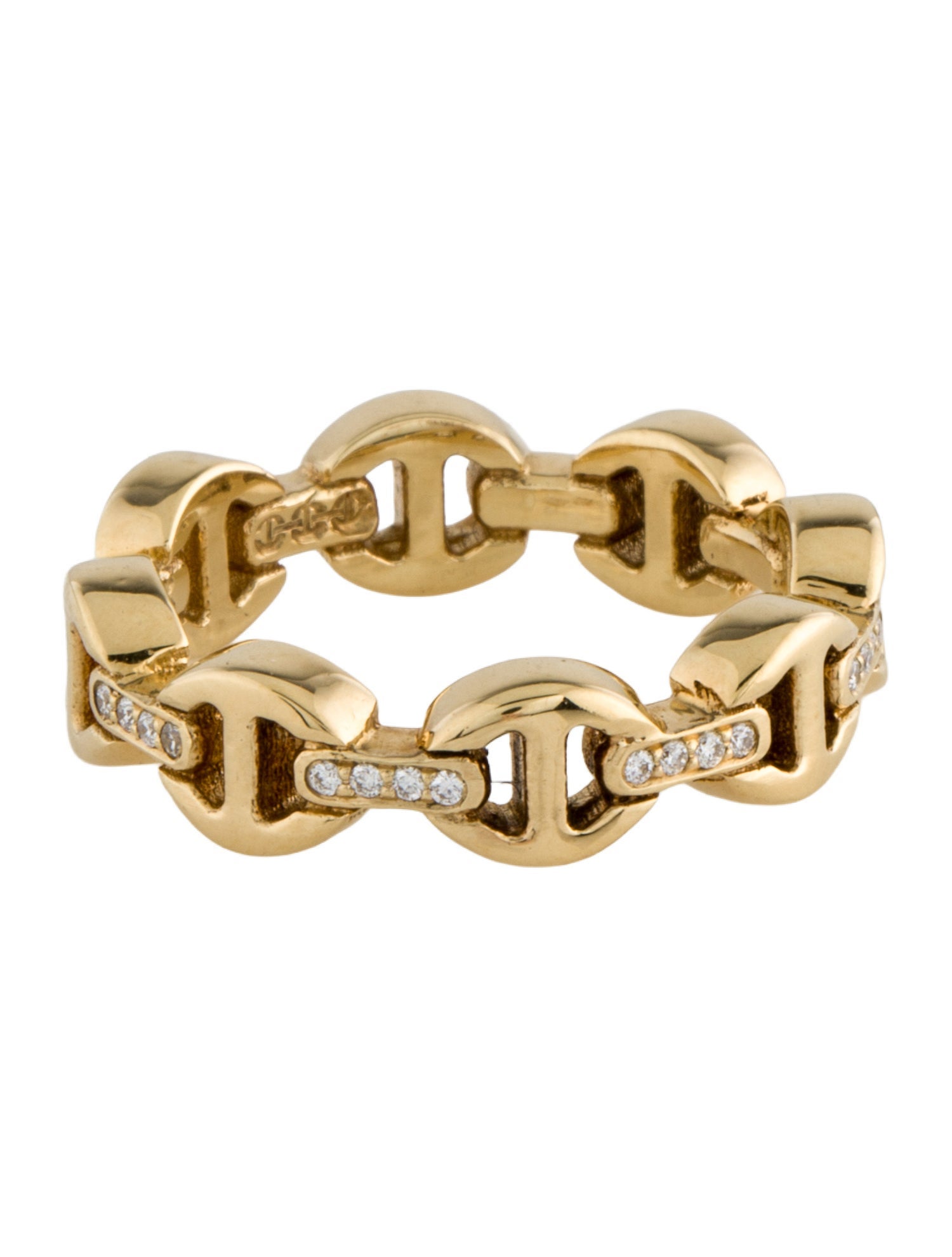 Hoorsenbuhs 18K Diamond Dame Tri-Link Bridge Ring