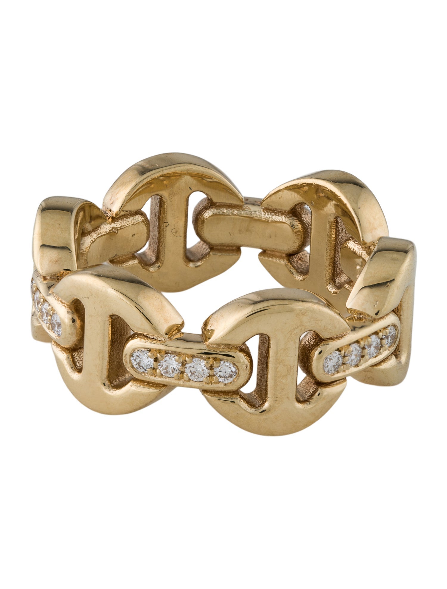 Hoorsenbuhs 18K Diamond Tri-Link Ring