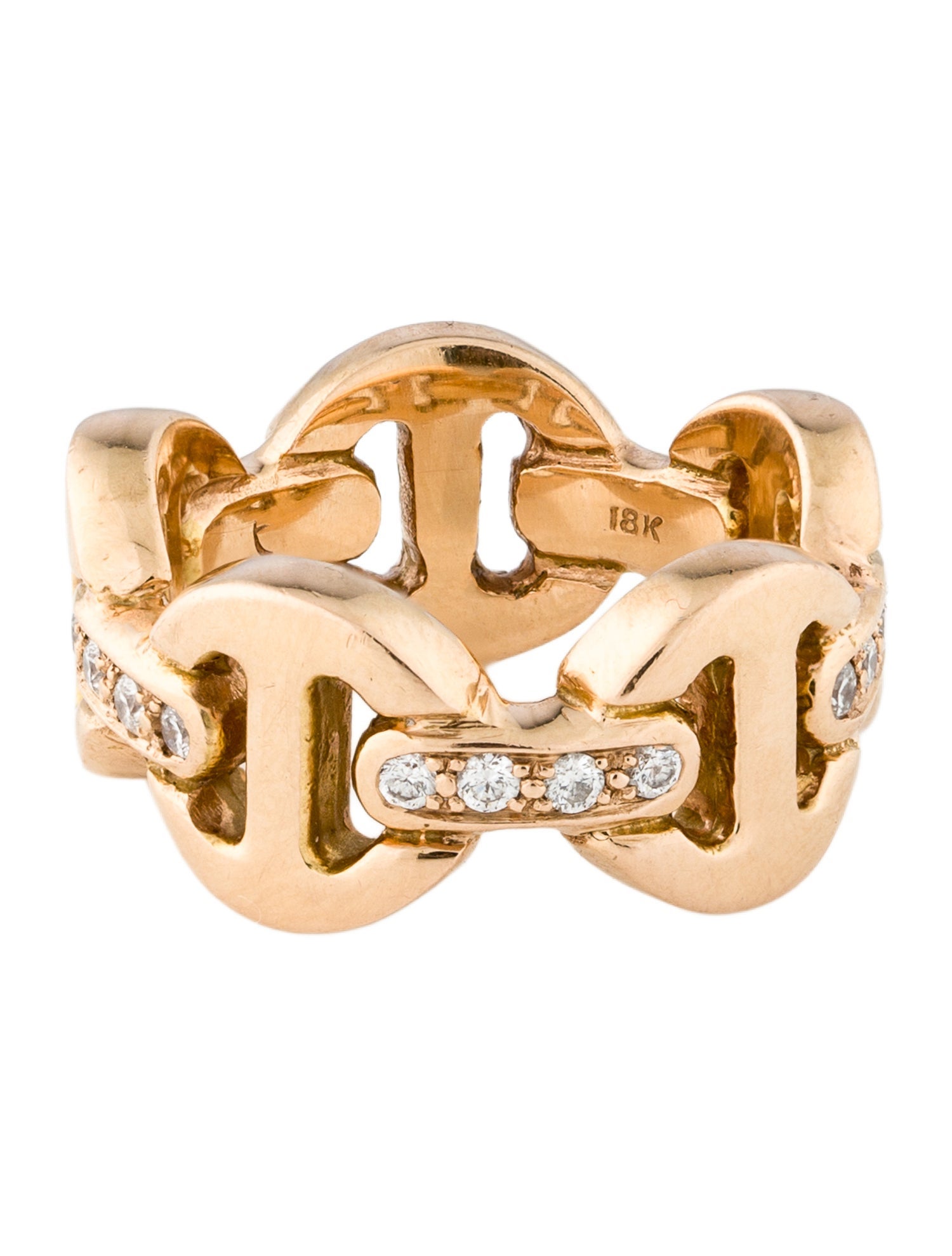 Hoorsenbuhs 18K Diamond Dame Tri-Link Bridges Ring