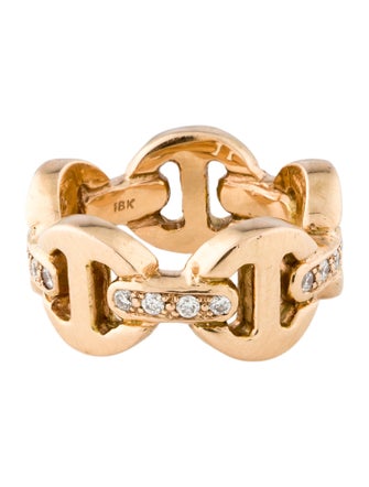 Hoorsenbuhs 18K Diamond Dame Tri-Link Bridges Ring