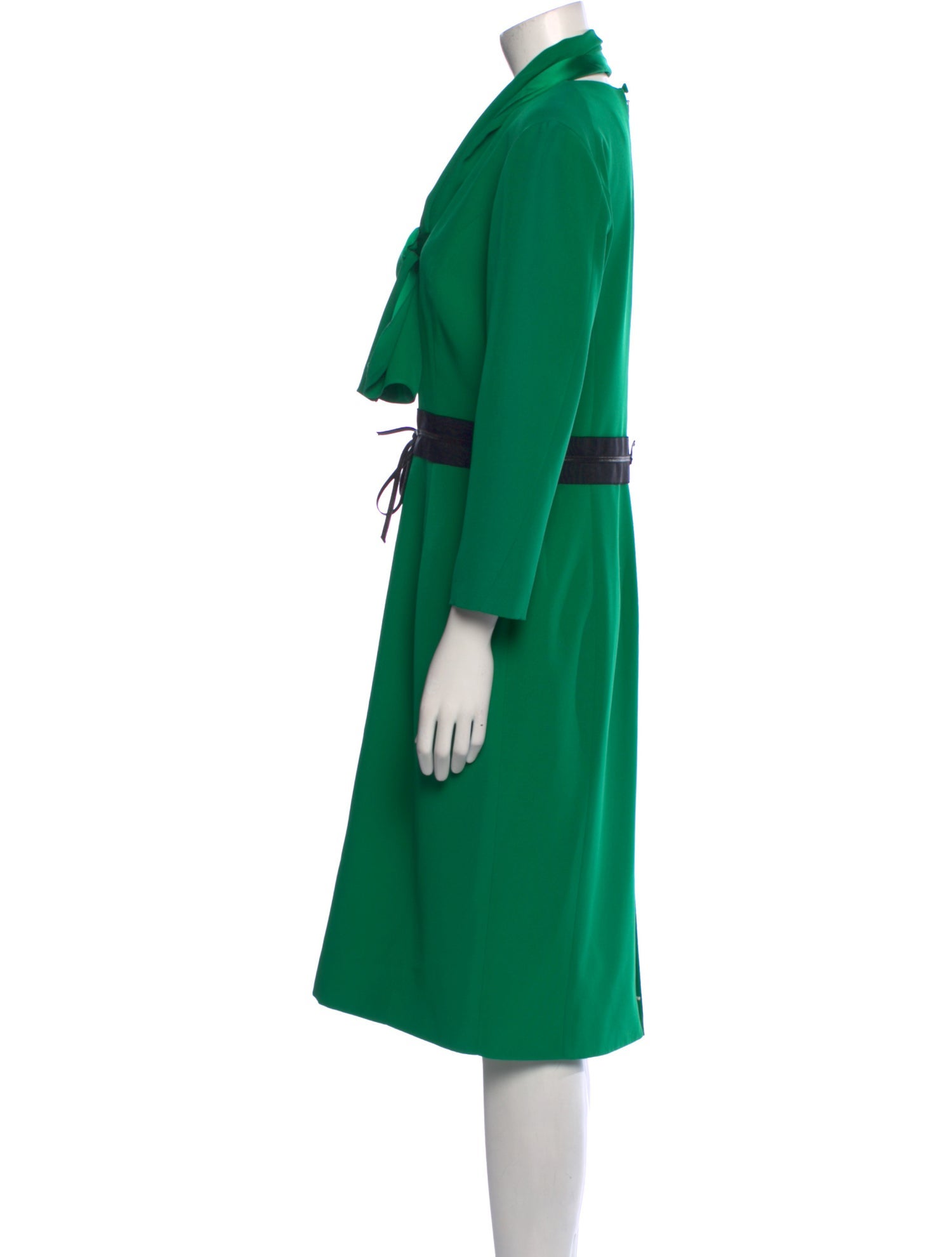 Herve Pierre Silk Midi Length Dress