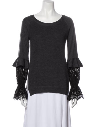 Halpern Merino Wool Scoop Neck Sweater