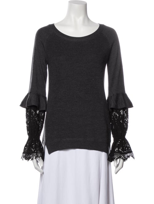 Halpern Merino Wool Scoop Neck Sweater