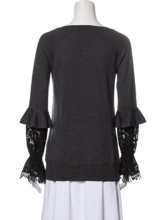 Halpern Merino Wool Scoop Neck Sweater