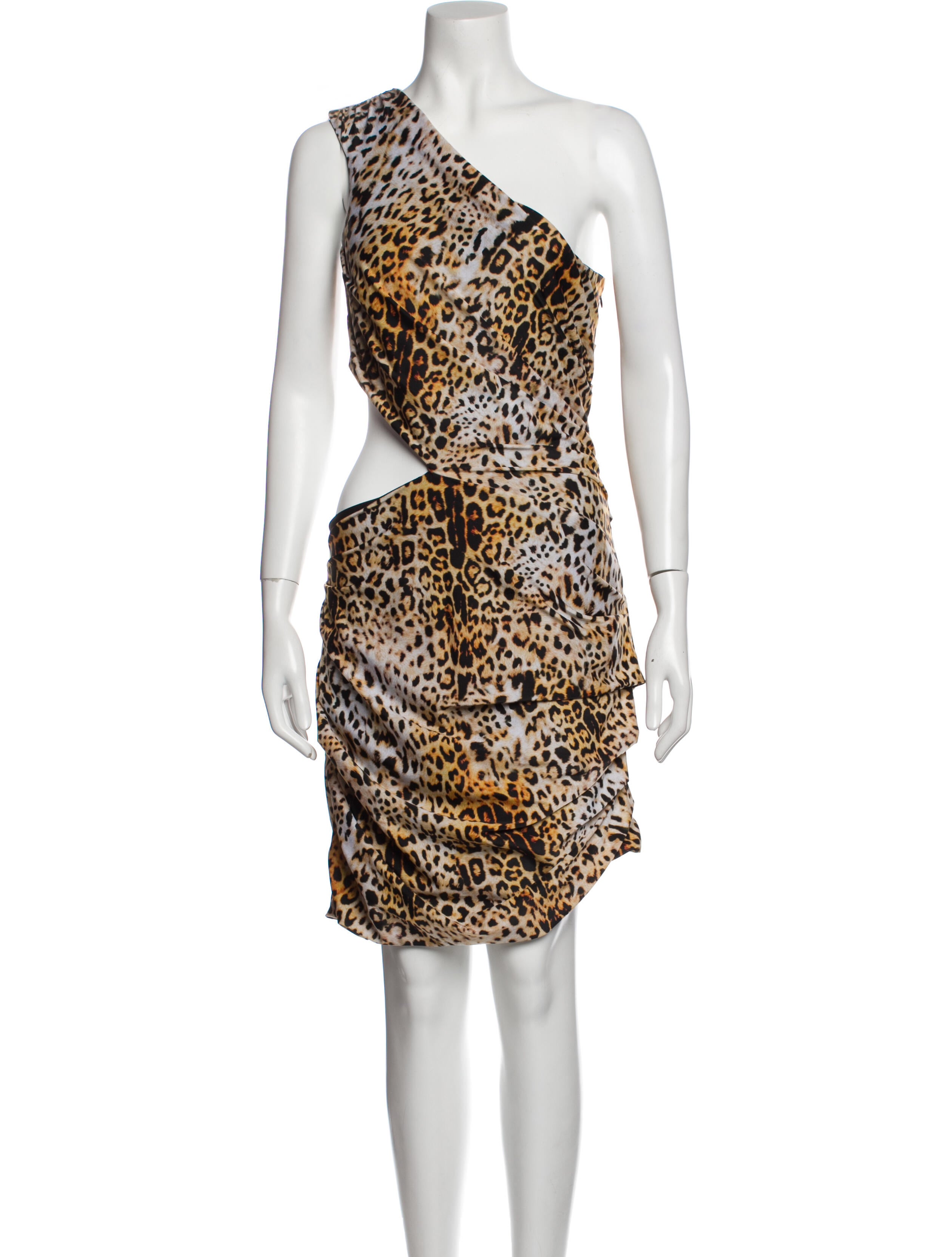 Halpern Animal Print Knee-Length Dress