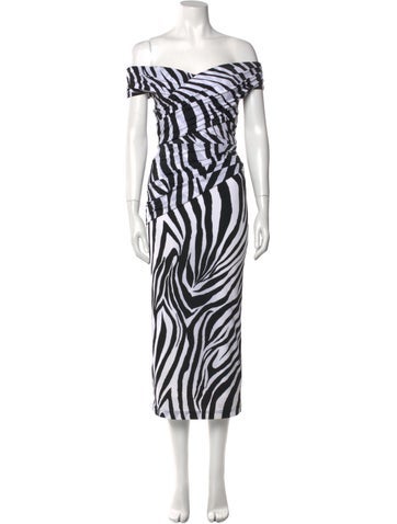 Halpern Dresses Printed Midi Length Dress XXS