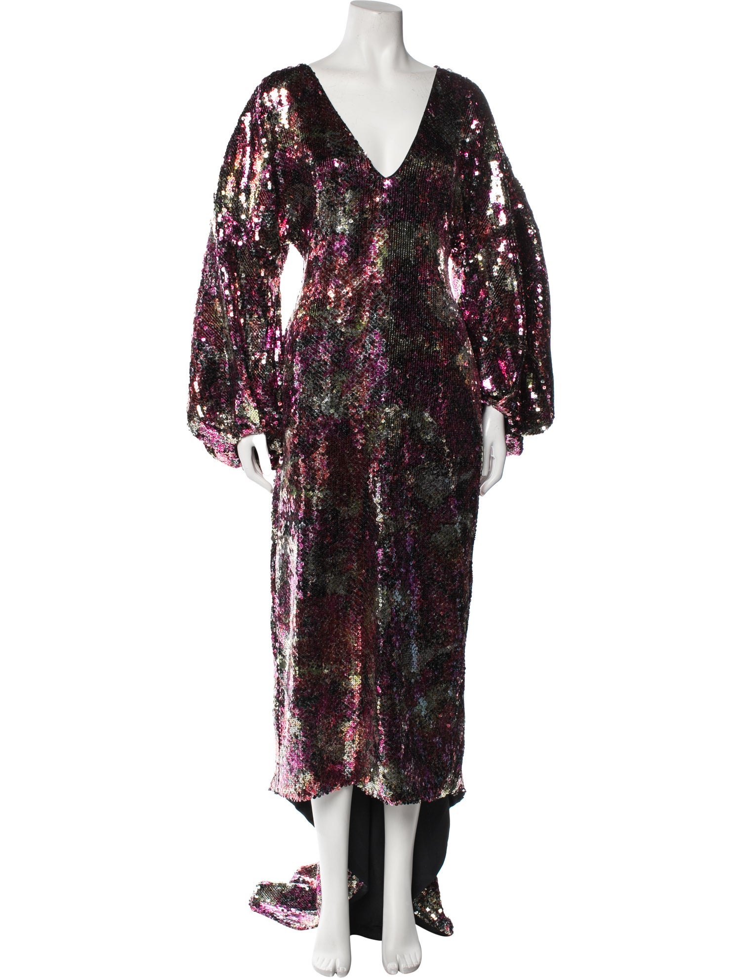 Halpern Sequin Long Dress