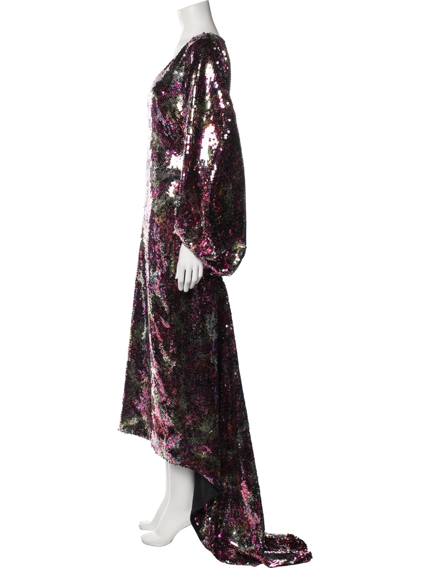 Halpern Sequin Long Dress