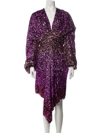 Halpern Sequin Long Dress
