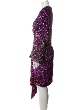 Halpern Sequin Long Dress