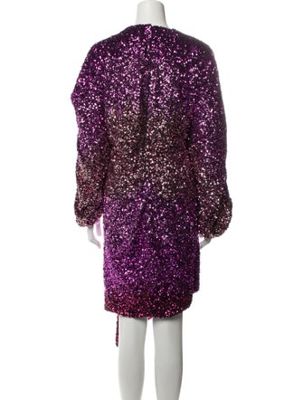 Halpern Sequin Long Dress