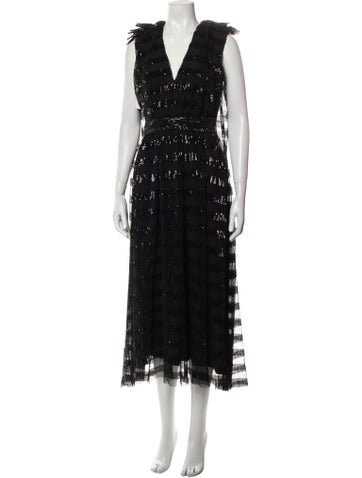 Halpern Dresses V-Neck Long Dress Us2, Fr34 | XS