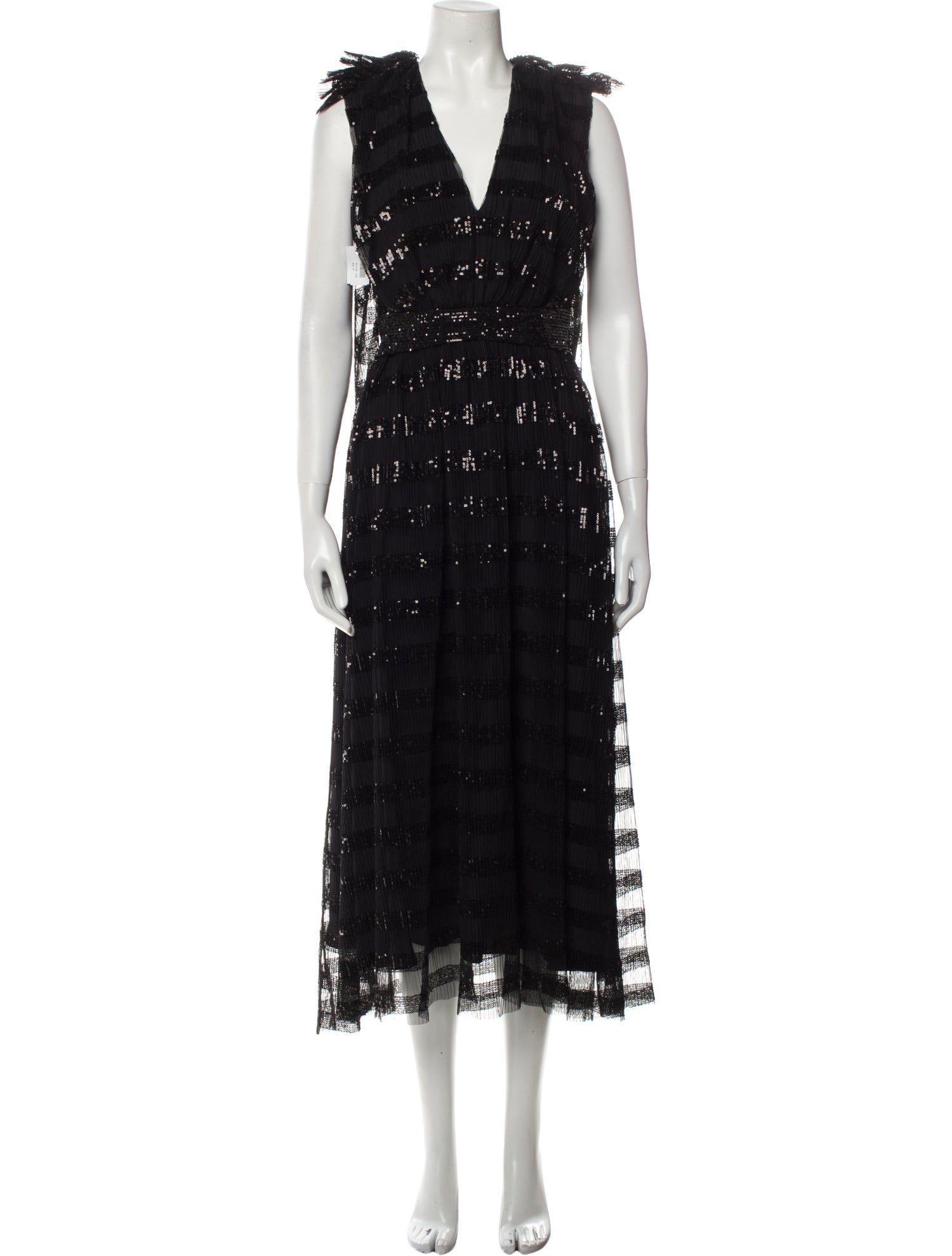 Halpern V-Neck Long Dress w/ Tags