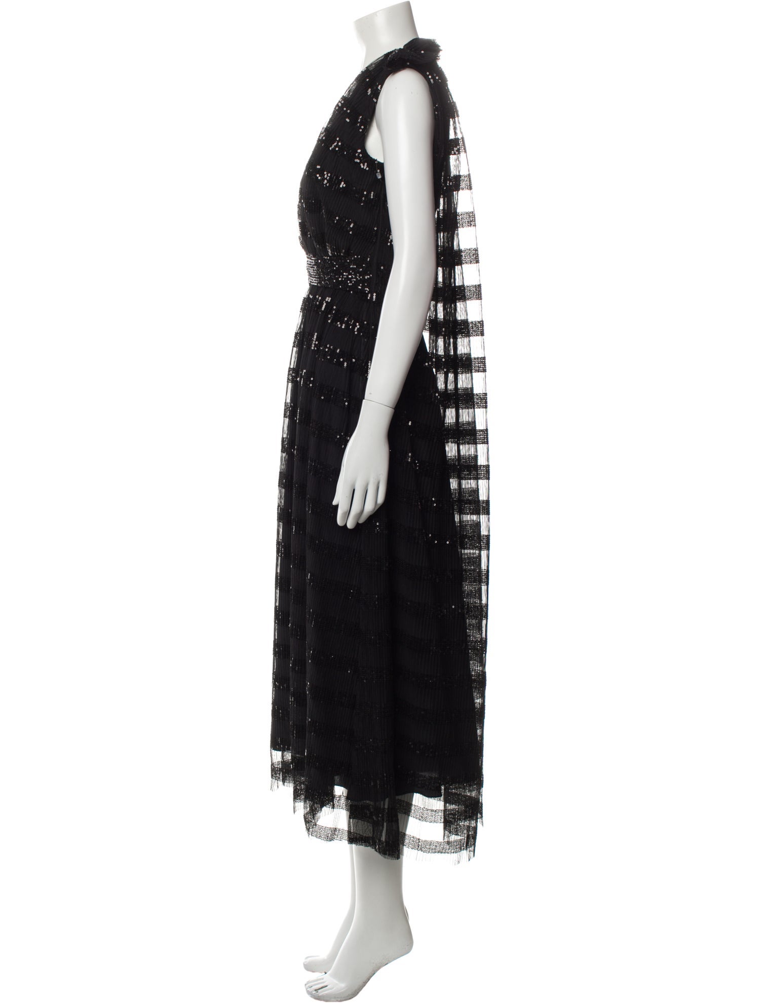 Halpern V-Neck Long Dress w/ Tags