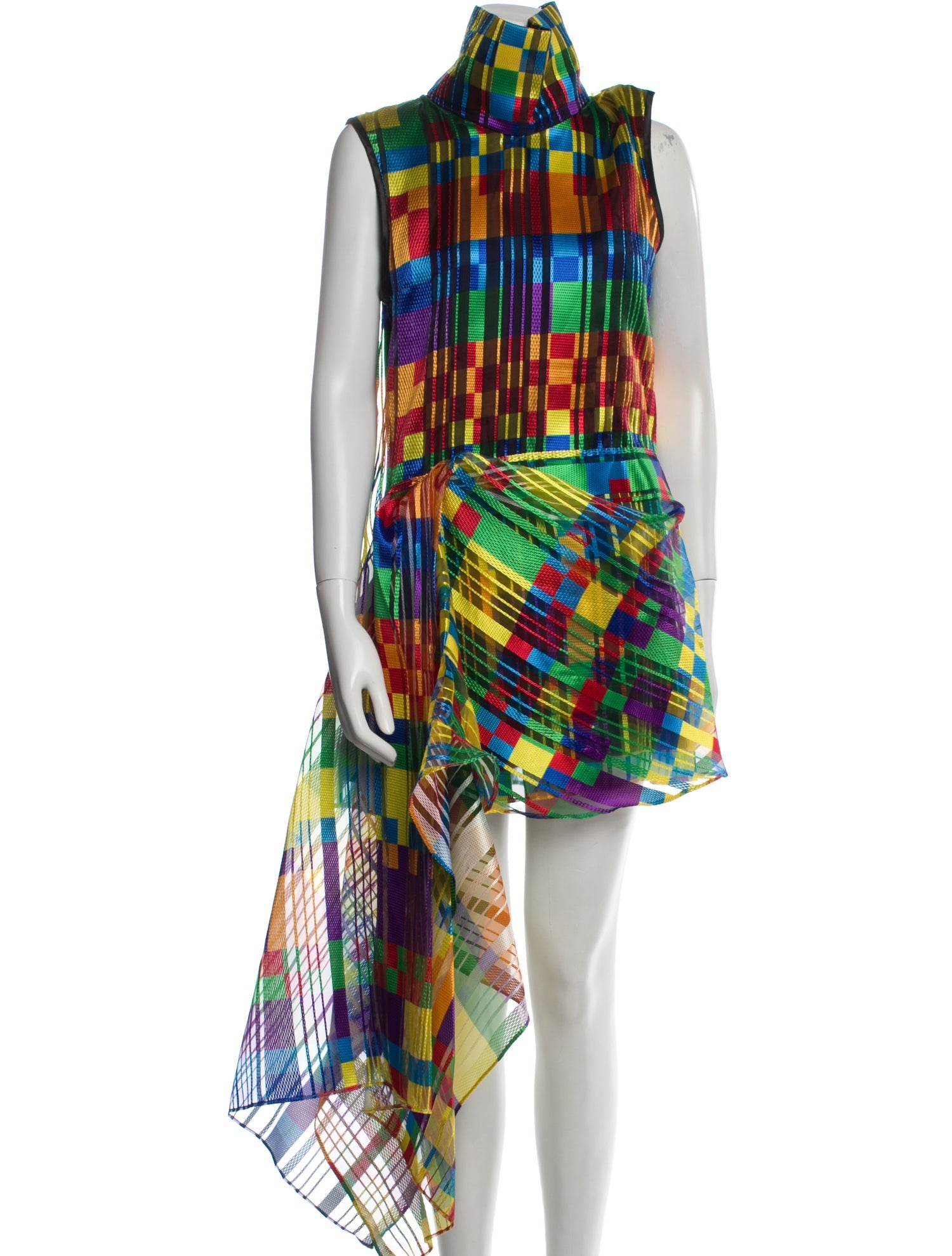 Halpern Striped Long Dress