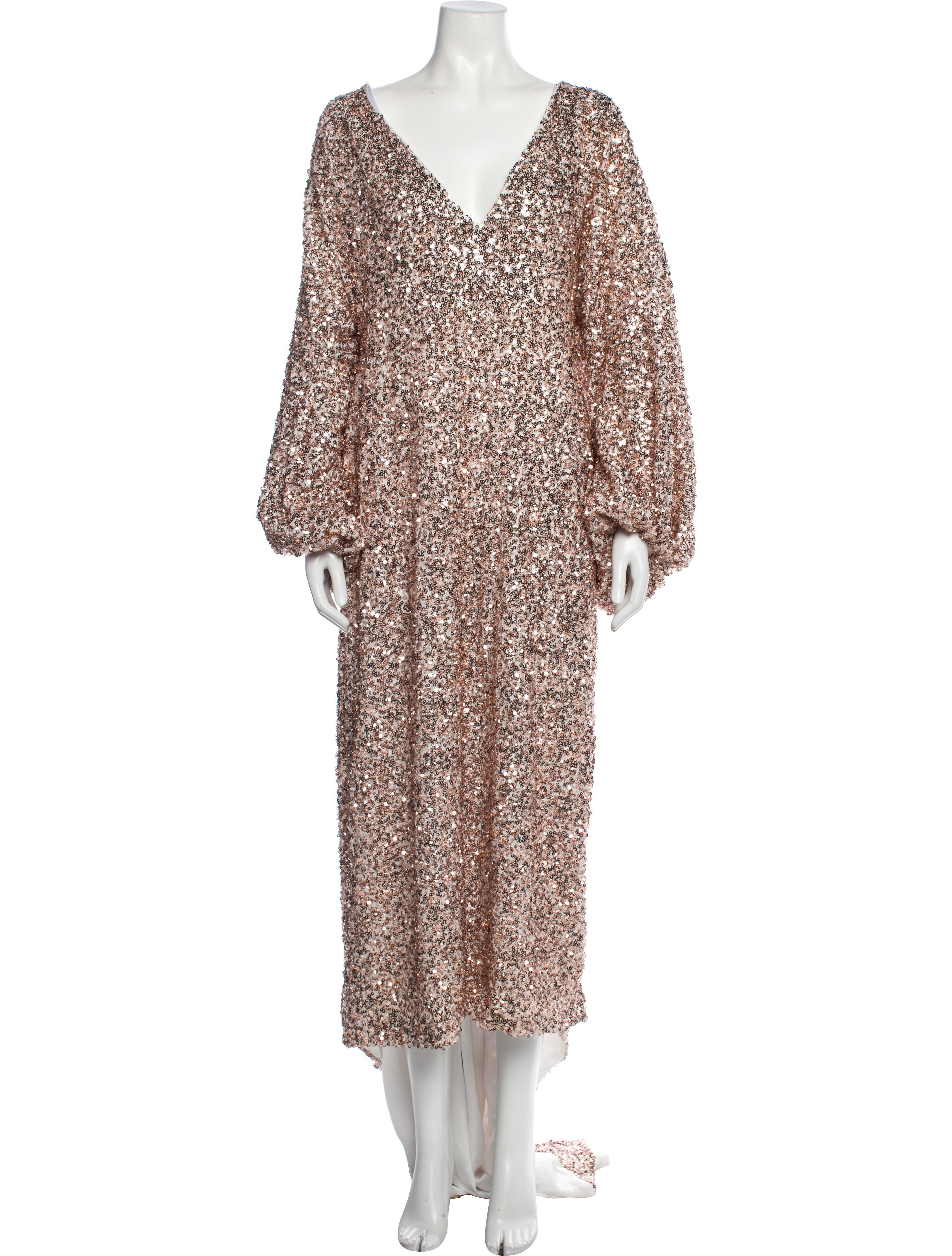 Halpern Printed Long Dress w/ Tags