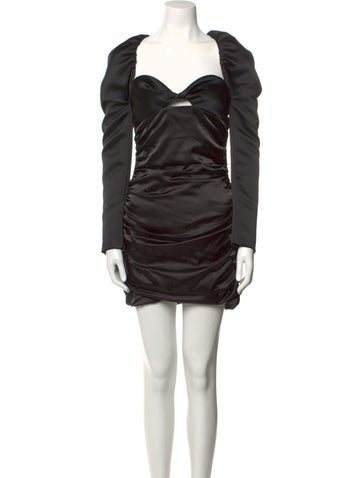 Halpern Dresses Square Neckline Mini Dress Us8, Fr40 | M