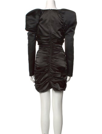 Halpern Square Neckline Mini Dress