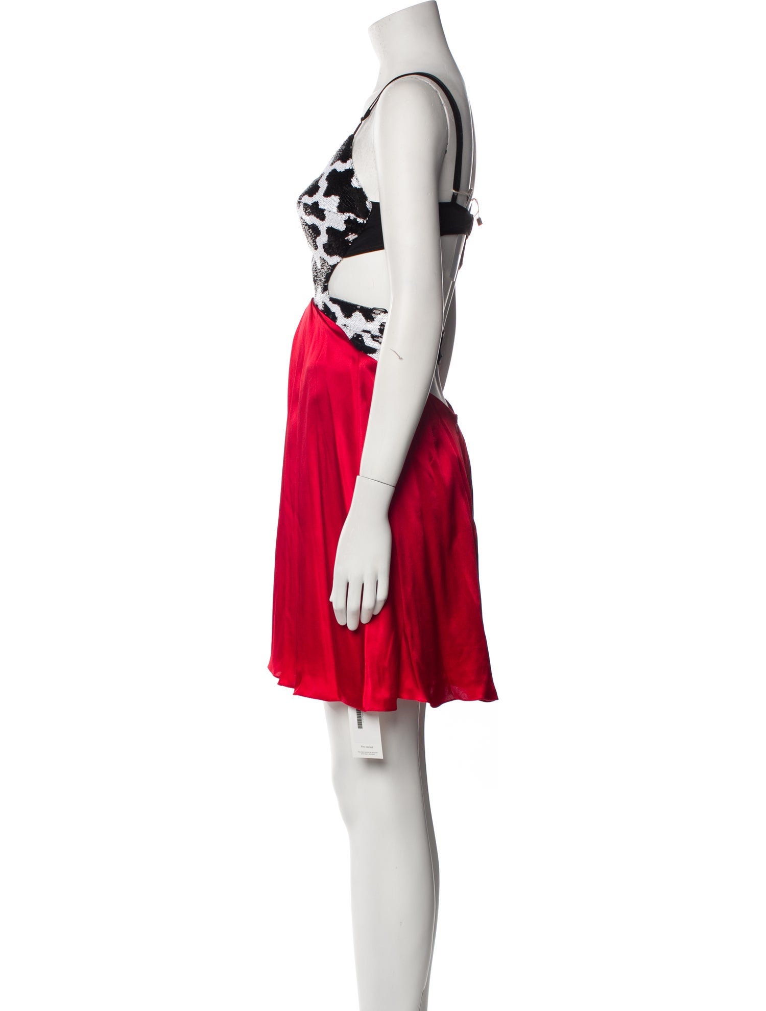 Halpern V-Neck Knee-Length Dress