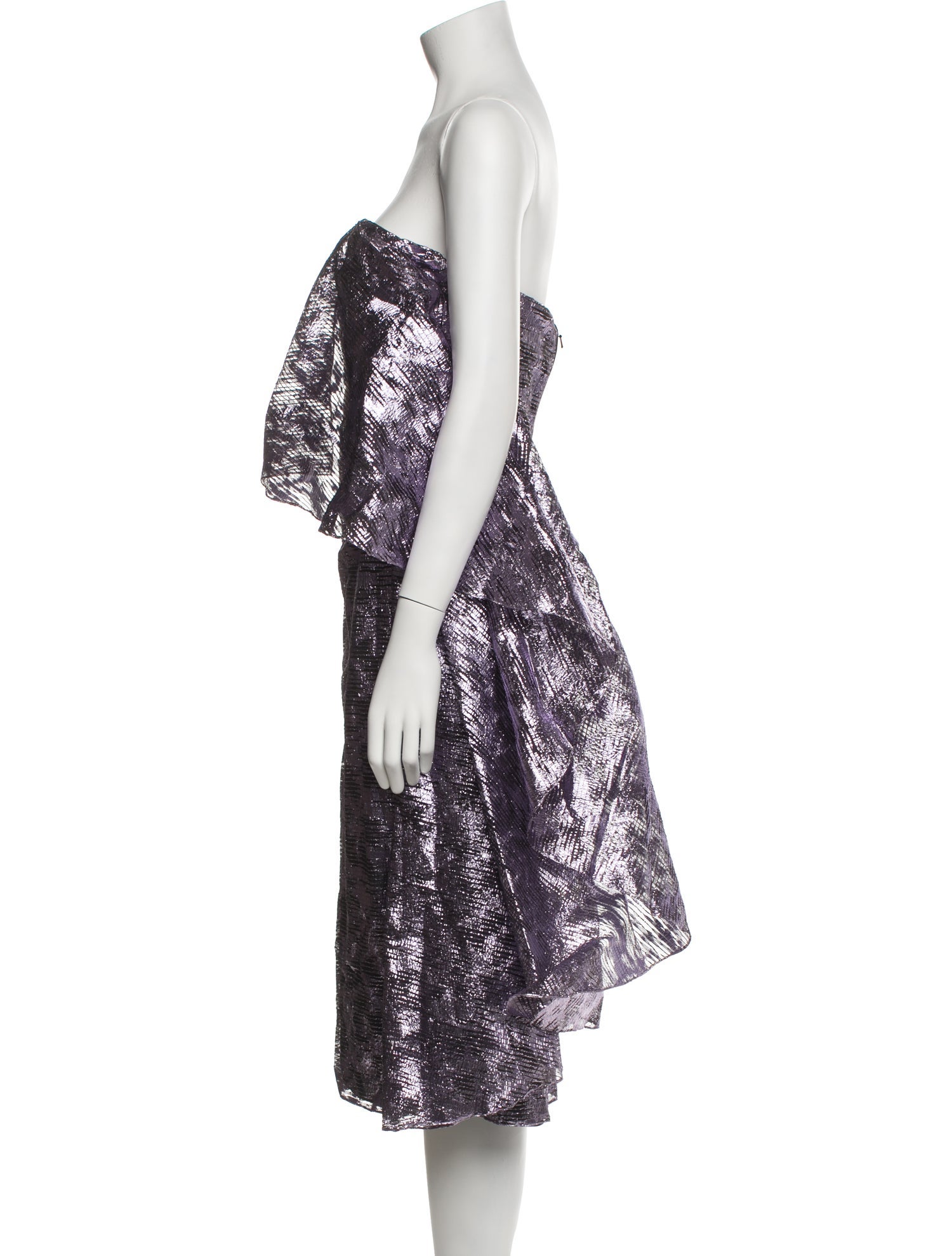 Halpern Strapless Knee-Length Dress