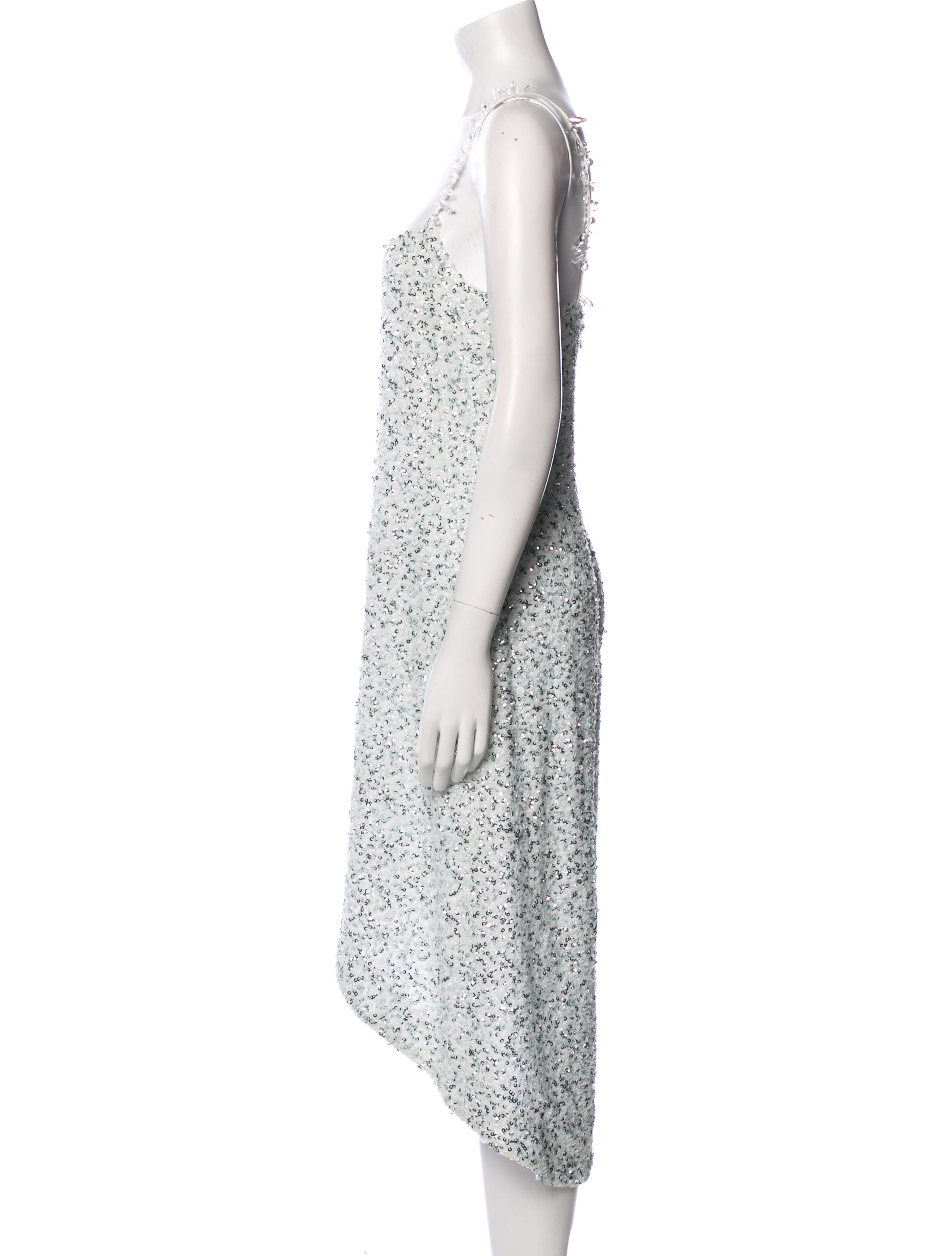 Halpern Printed Midi Length Dress