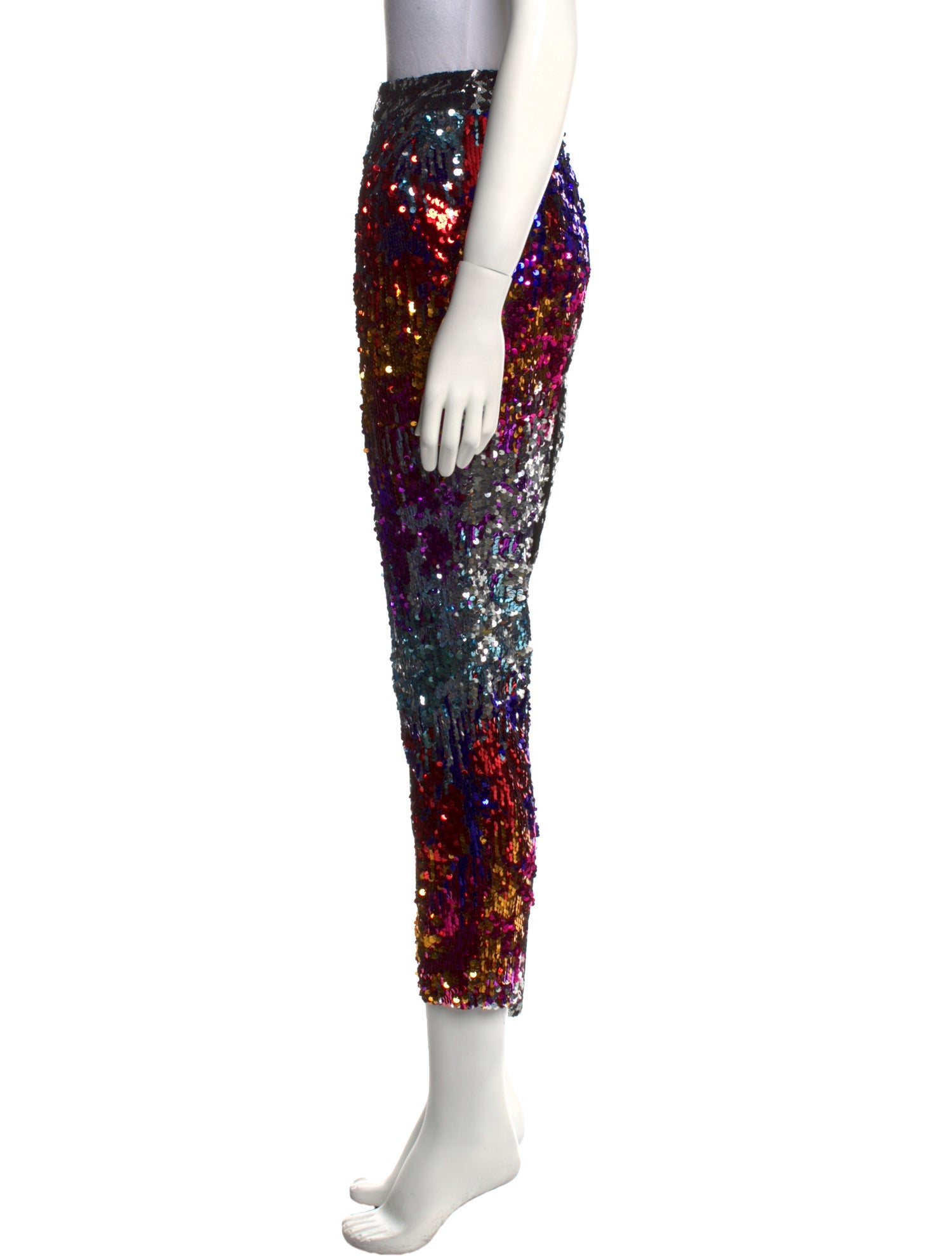 Halpern Floral Print Straight Leg Pants