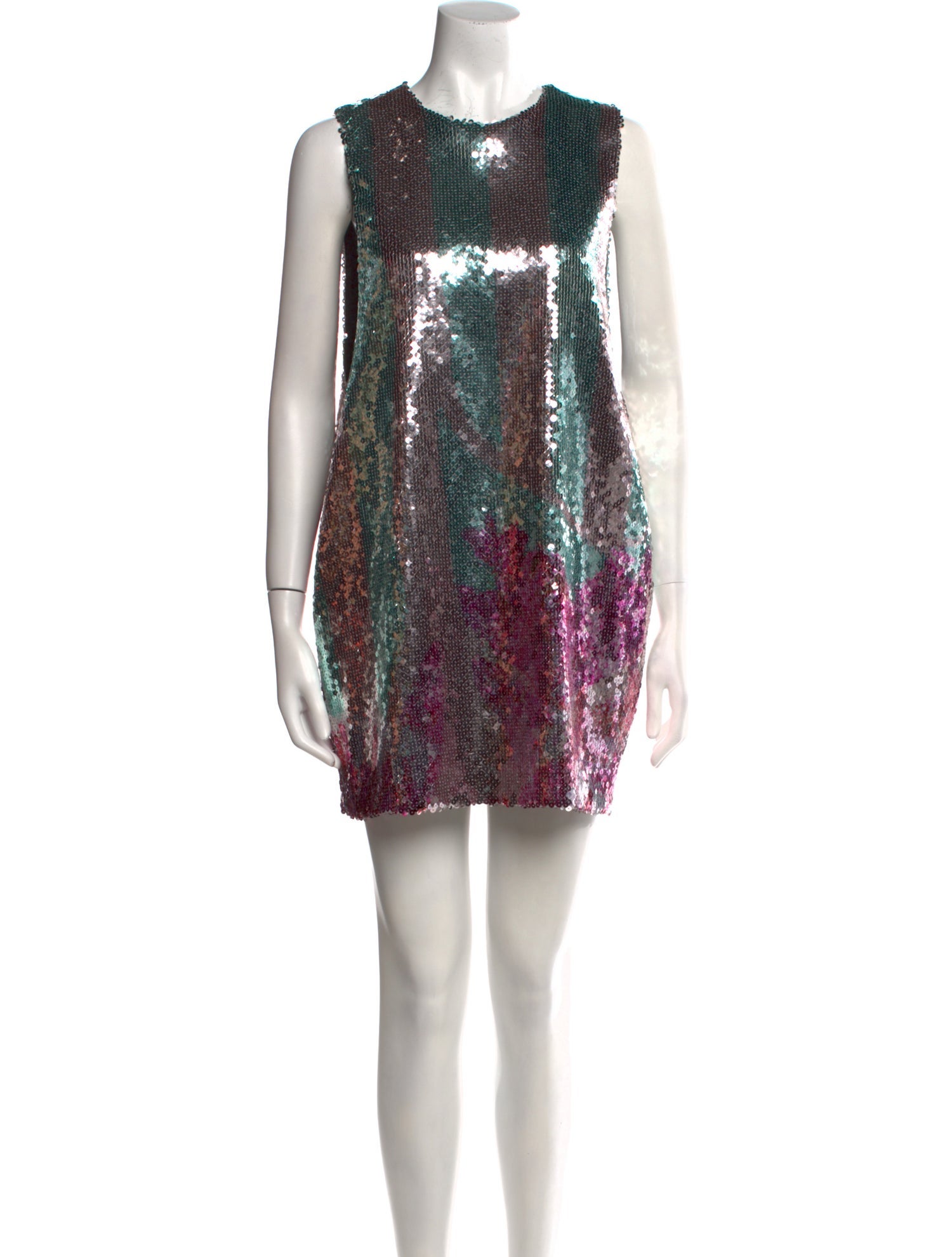 Halpern Crew Neck Mini Dress w/ Tags