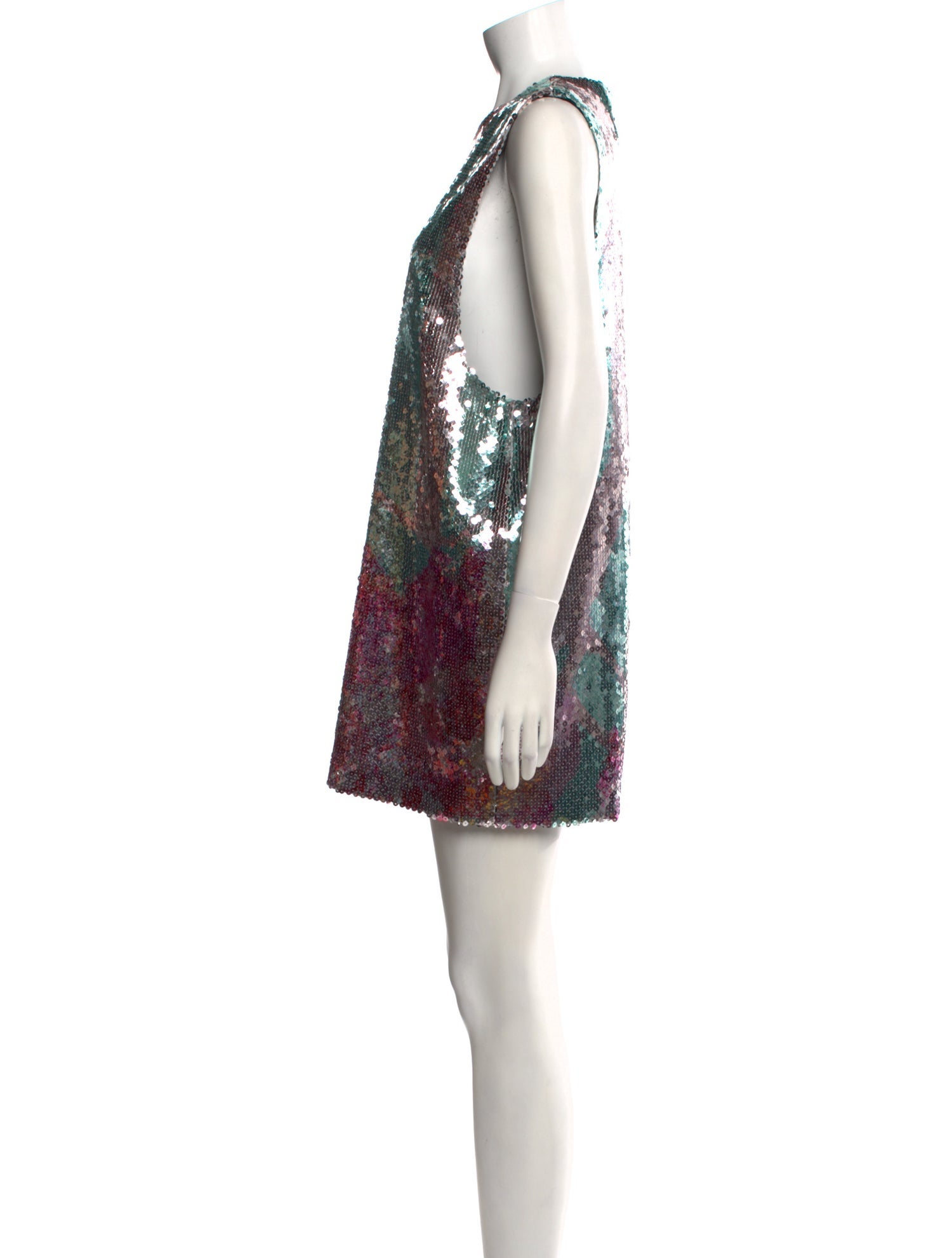 Halpern Crew Neck Mini Dress w/ Tags