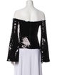 Halpern Off-The-Shoulder Long Sleeve Top